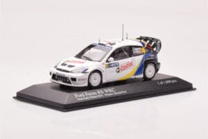Ford Focus RS WRC #4 M. Martin / M. Park Neste Rally Finland Winners 2003 Minichamps 1:43 400038304 Metal — billede 2 af 4