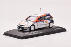 Ford Focus RS WRC #5 C. McRae / N. Grist Rally Acropolis Winner 2002 Minichamps 1:43 430028905 Metal — billede 2 af 4