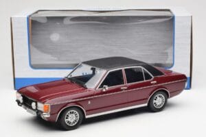 Ford Granada Mk1 Metallic Mørkerød Mat Sort MCG 1:18 MCG18393 Metal — billede 6 af 6
