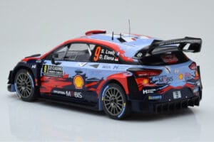 Hyundai i20 Coupe WRC #9 S. Loeb / I. Galmiche Rally Monte Carlo 2020 IXO 1:18 18RMC067B Metal — billede 5 af 6