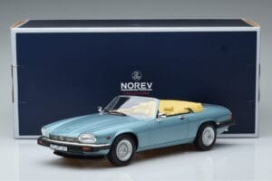 Jaguar XJS V12 Cabriolet Lyseblå Metallic Norev 1:18 182635 Metal — billede 6 af 6