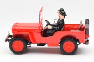 Jeep Willys Tintin 2 Figurer UT Models 1:18 180150000 Metal — billede 3 af 6