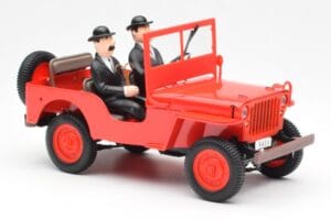 Jeep Willys Tintin 2 Figurer UT Models 1:18 180150000 Metal — billede 4 af 6