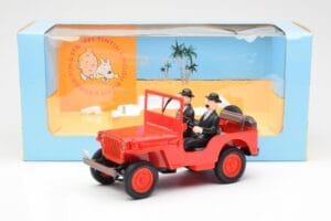 Jeep Willys Tintin 2 Figurer UT Models 1:18 180150000 Metal — billede 6 af 6