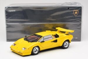 Lamborghini Countach LP 5000 Quattrovalvole Gul Kyosho 1:18 08320Y Metal — billede 8 af 8