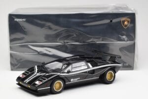 Lamborghini Countach LP 500R Sort Kyosho 1:18 08320C Metal — billede 8 af 8