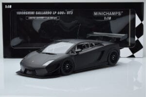 Lamborghini Gallardo LP600+ GT3 Mat Sort Minichamps 1:18 151111100 Metal — billede 6 af 6