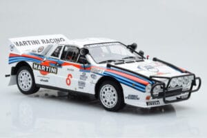 Lancia 037 Martini #8 A. Bettega / M. Perissinot Safari Rally 1985 Kyosho 1:18 08306J Metal — billede 6 af 8