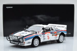 Lancia 037 Martini #8 A. Bettega / M. Perissinot Safari Rally 1985 Kyosho 1:18 08306J Metal — billede 8 af 8