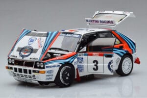 Lancia Delta HF Integrale Evoluzione #3 D. Auriol / B. Occelli Tour de Corse 1992 Kyosho 1:18 08348H Metal — billede 2 af 9