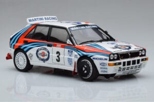 Lancia Delta HF Integrale Evoluzione #3 D. Auriol / B. Occelli Tour de Corse 1992 Kyosho 1:18 08348H Metal — billede 5 af 9