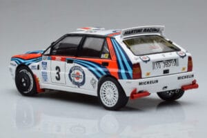 Lancia Delta HF Integrale Evoluzione #3 D. Auriol / B. Occelli Tour de Corse 1992 Kyosho 1:18 08348H Metal — billede 6 af 9