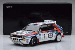 Lancia Delta HF Integrale Evoluzione #3 D. Auriol / B. Occelli Tour de Corse 1992 Kyosho 1:18 08348H Metal — billede 9 af 9
