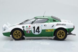 Lancia Stratos Alitalia #14 S. Munari / M. Mannucci Winners Rally Monte Carlo 1975 Minichamps 1:18 155751714 Metal — billede 3 af 6