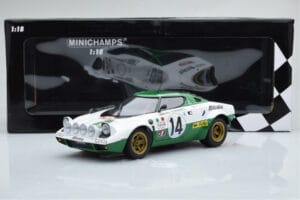 Lancia Stratos Alitalia #14 S. Munari / M. Mannucci Winners Rally Monte Carlo 1975 Minichamps 1:18 155751714 Metal — billede 6 af 6