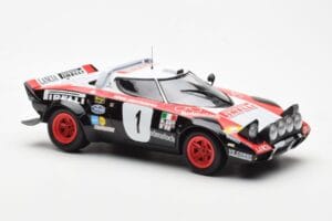 Lancia Stratos HF #1 Lancia Pirelli W. Rohrl / C. Geistdorfer Winners Dynabit Saarland Rallye 1978 Minichamps 1:18 155781701  — billede 4 af 6