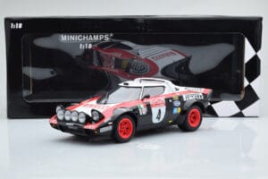 Lancia Stratos Pirelli #4 M. Alen / I. Kivimaki Winners Rally Sanremo 1978 Minichamps 1:18 155781704 Metal — billede 6 af 6
