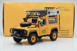 Land Rover Defender 90 Camel Trophy Borneo 1985 Almost Real 1:18 810213 Metal — billede 8 af 8