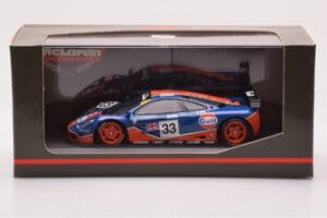 McLaren F1 GTR #33 Gulf Racing R. Bellm / M. Weaver / J-J. Lehto 24 Hours of Le Mans 1996 Minichamps 1:43 530164333 Metal — billede 4 af 4
