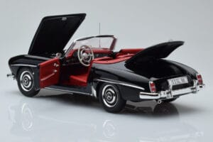 Mercedes 190 SL W121 Cabriolet Sort Minichamps 1:18 100037030 Metal — billede 7 af 8