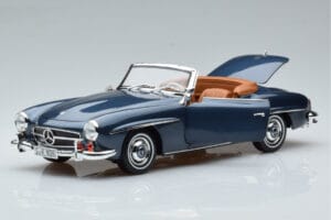 Mercedes 190 SL W121 Roadster Blå Norev 1:18 B66040625 Metal — billede 2 af 8