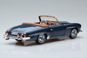 Mercedes 190 SL W121 Roadster Blå Norev 1:18 B66040625 Metal — billede 3 af 8