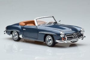 Mercedes 190 SL W121 Roadster Blå Norev 1:18 B66040625 Metal — billede 6 af 8
