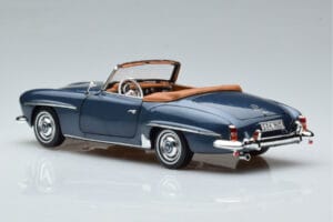 Mercedes 190 SL W121 Roadster Blå Norev 1:18 B66040625 Metal — billede 7 af 8