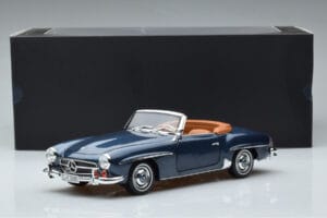 Mercedes 190 SL W121 Roadster Blå Norev 1:18 B66040625 Metal — billede 8 af 8
