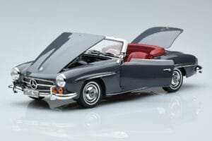 Mercedes 190 SL W121 Roadster Grå Norev 1:18 183402 Metal — billede 2 af 8