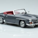 Mercedes 190 SL W121 Roadster Grå Norev 1:18 183402 Metal - image 5 of 8