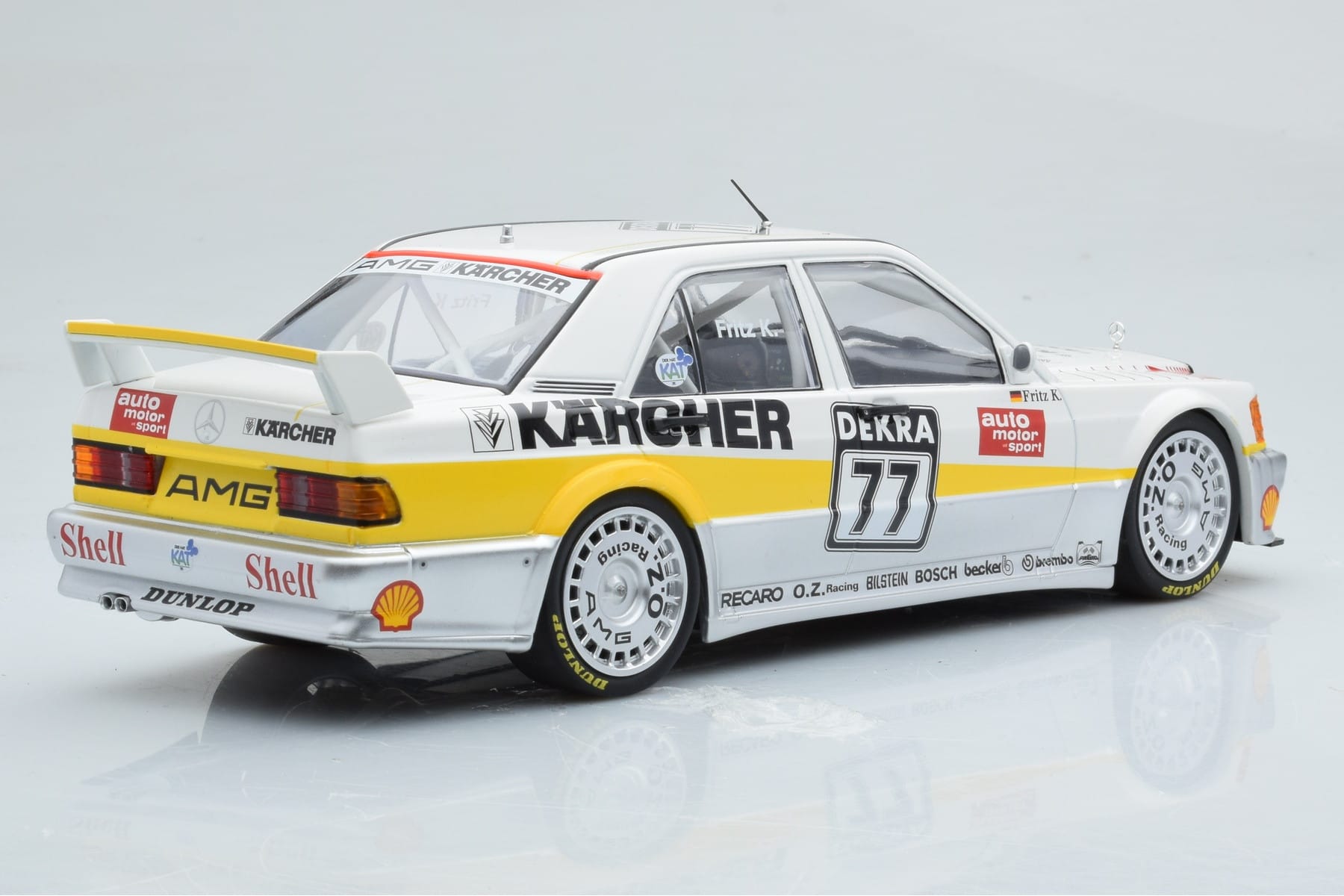 Mercedes 190E 2.5-16 W201 EVO 1 Karcher #77 F. Kreutzpointer Team AMG-Mercedes DTM 1990 Minichamps 1:18 155903677 Metal — billede 2 af 6