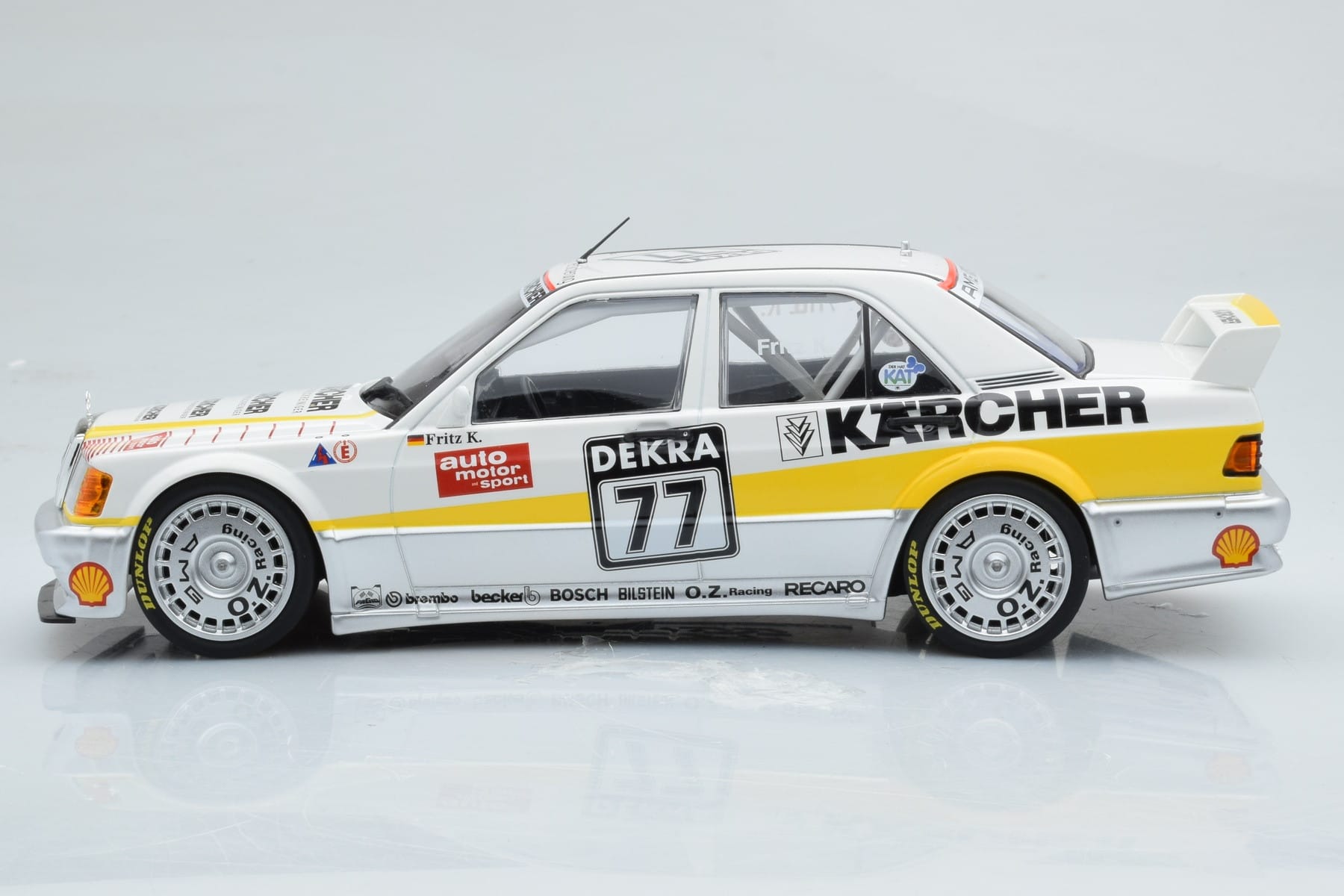 Mercedes 190E 2.5-16 W201 EVO 1 Karcher #77 F. Kreutzpointer Team AMG-Mercedes DTM 1990 Minichamps 1:18 155903677 Metal — billede 3 af 6