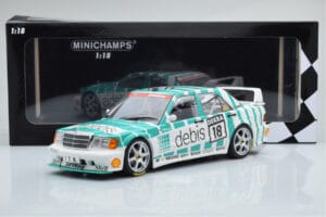 Mercedes 190E 2.5-16 W201 EVO 2 Debis #18 F. Giroix Team Zackspeed DTM 1991 Minichamps 1:18 155913618 Metal — billede 6 af 6