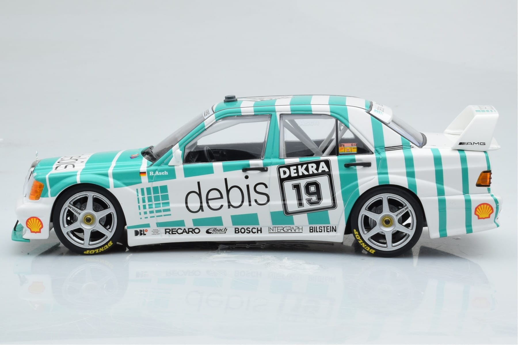 Mercedes 190E 2.5-16 W201 EVO 2 Debis #19 R. Asch Team Zackspeed DTM 1991 Minichamps 1:18 155913619 Metal — billede 3 af 6