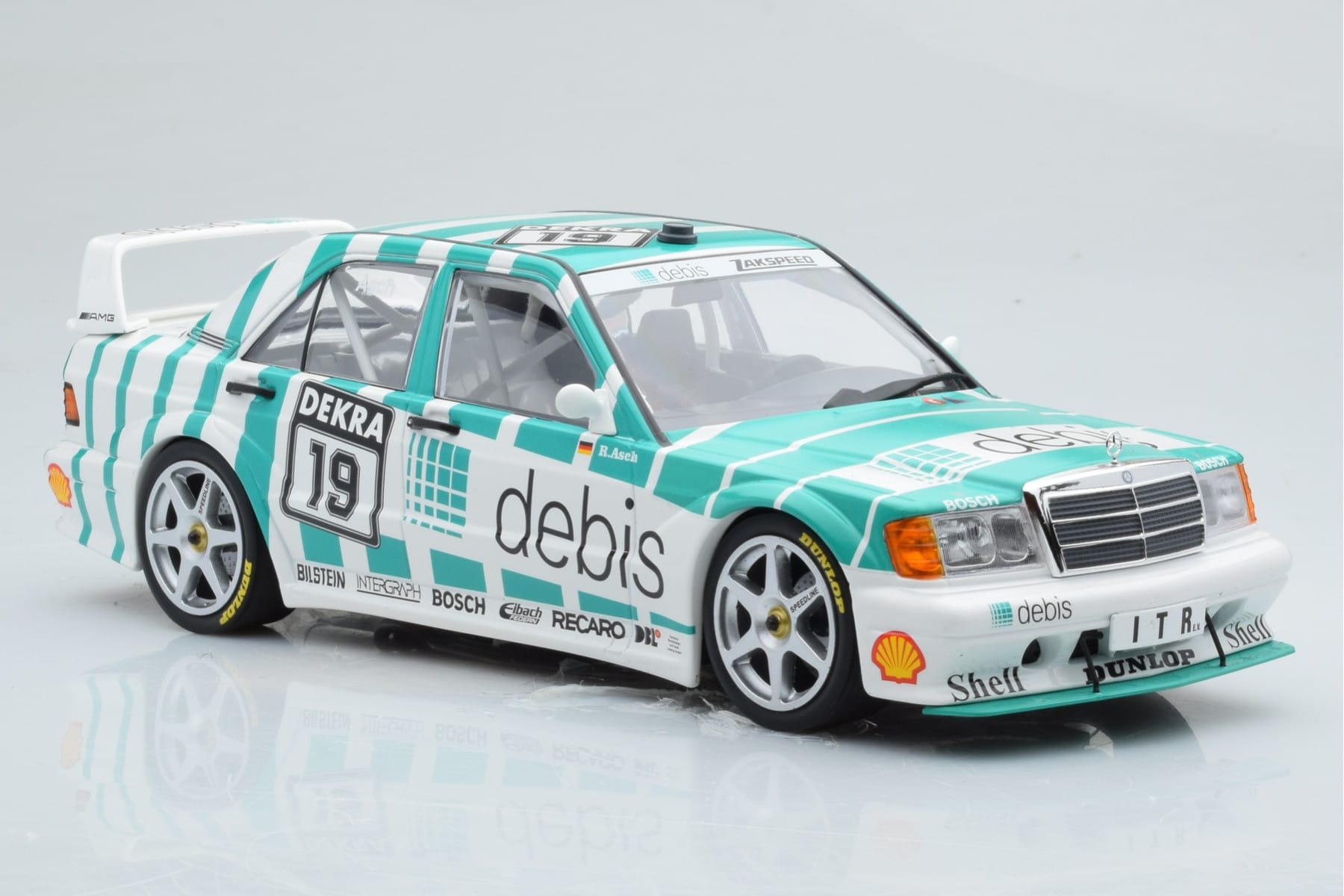 Mercedes 190E 2.5-16 W201 EVO 2 Debis #19 R. Asch Team Zackspeed DTM 1991 Minichamps 1:18 155913619 Metal — billede 4 af 6