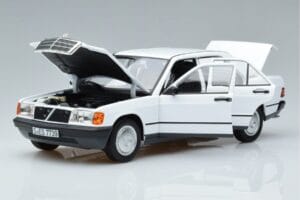 Mercedes 190 E W201 Hvid Norev 1:18 183820 Metal — billede 2 af 7