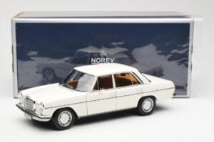 Mercedes 200 W115 Hvid Norev 1:18 183770 Metal — billede 8 af 8