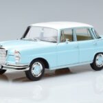 Mercedes 220 S W111 Blå Norev 1:18 183920 Metal