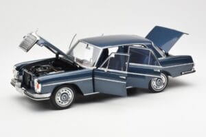 Mercedes 280 SE W108 Mørkeblå Metallic Norev 1:18 183534 Metal — billede 2 af 8