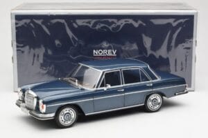 Mercedes 280 SE W108 Mørkeblå Metallic Norev 1:18 183534 Metal — billede 8 af 8