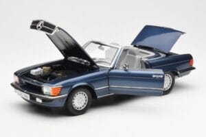 Mercedes 300 SL R107 Nautisk Blå Norev 1:18 183466 Metal — billede 2 af 8