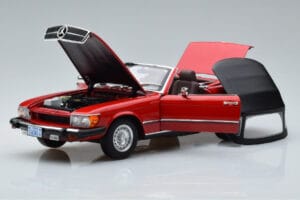 Mercedes 450 SL R107 US Version Rød Norev 1:18 183729 Metal — billede 2 af 8