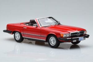 Mercedes 450 SL R107 US Version Rød Norev 1:18 183729 Metal — billede 6 af 8