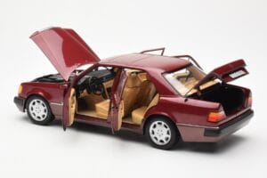 Mercedes 500E W124 Rød Metallic Forhandler Edition Norev 1:18 B66040699 Metal — billede 5 af 8