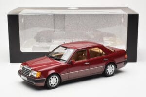 Mercedes 500E W124 Rød Metallic Forhandler Edition Norev 1:18 B66040699 Metal — billede 8 af 8
