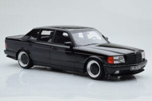 Mercedes 560 SEL AMG W126 Obsidian Sort Otto 1:18 OT297 Resin — billede 4 af 6