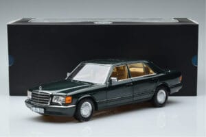 Mercedes 560 SEL W126 Mørkgrøn Metallic Norev 1:18 B66040682 Metal — billede 7 af 7