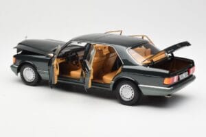 Mercedes 560 SEL W126 Night Grøn Metallic Dealer Edition Norev 1:18 B66040626 Metal — billede 5 af 8