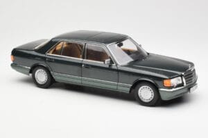 Mercedes 560 SEL W126 Night Grøn Metallic Dealer Edition Norev 1:18 B66040626 Metal — billede 6 af 8